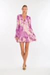 Secret Mission Briony Mini Dress In Purple