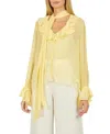 Secret Mission Davina Blouse In Lemon Sorbet