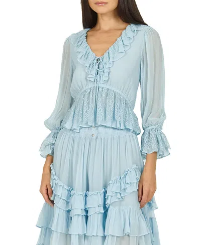 Secret Mission Milana Top In Cloud Blue