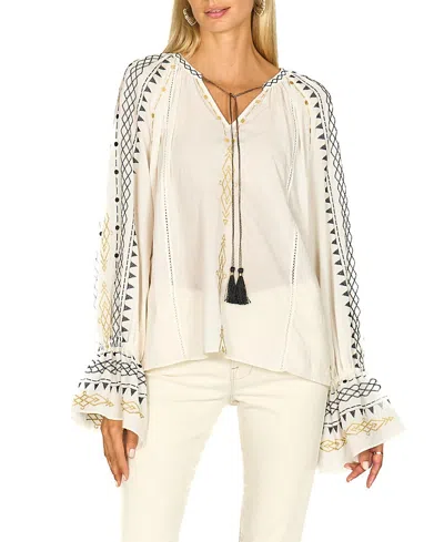 Secret Mission Millie Blouse In White