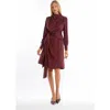 Secret Mission Mina Dress In Burgundy