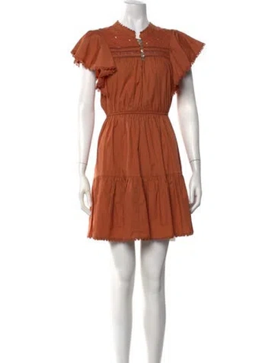 Pre-owned Secret Mission Mini Dress In Brown