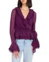 Secret Mission Poet Blouse In Purple