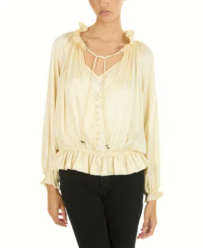 Secret Mission Romane Top In Yellow