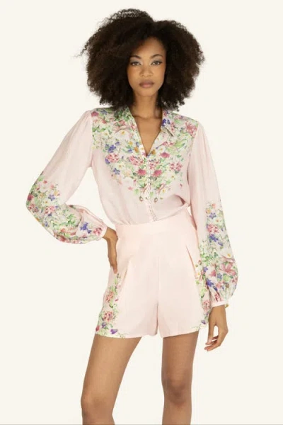 Secret Mission Rose Blouse In Animal Print