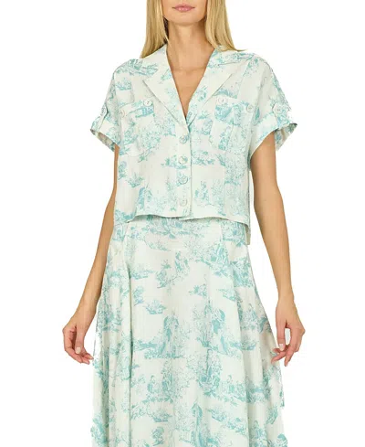 Secret Mission Vesta Top In Weathered Blue
