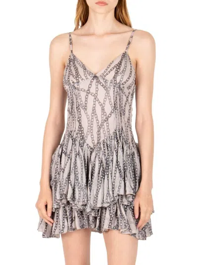 Secret Mission Women's Bleeker Ines Print Ruffle Minidress