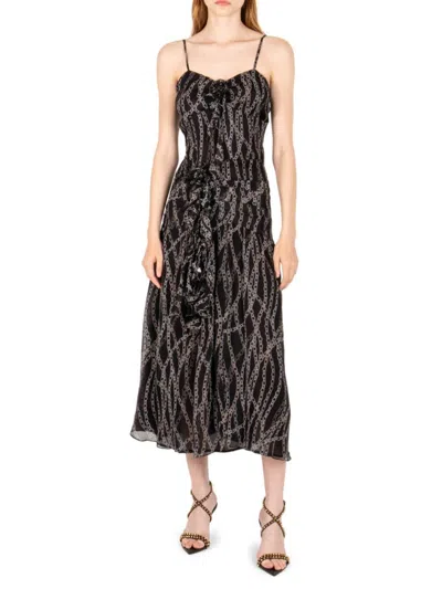 Secret Mission Women's Bleeker Mira Chain Print Midi Dress