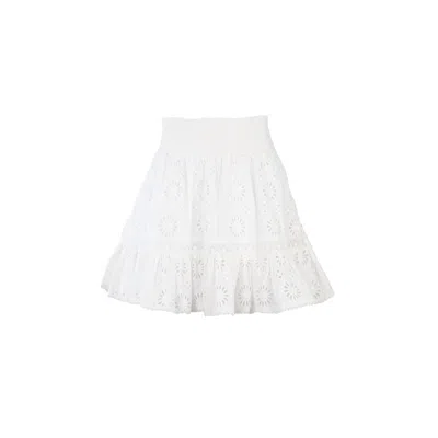 Secret Mission Women's White Tanya Skirt - Organic Cotton