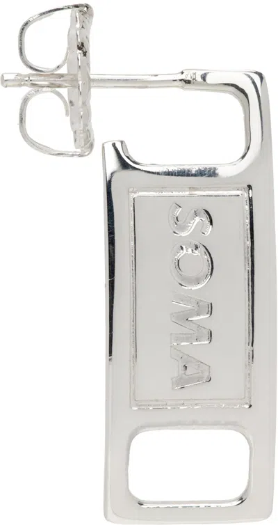 Secret Of Manna Silver Lace Lock Single Earring
