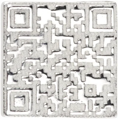 Secret Of Manna Silver Qr Code Single Earring