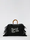 Secret Pon-pon Secret Pom Pom Fringe Bag In Black