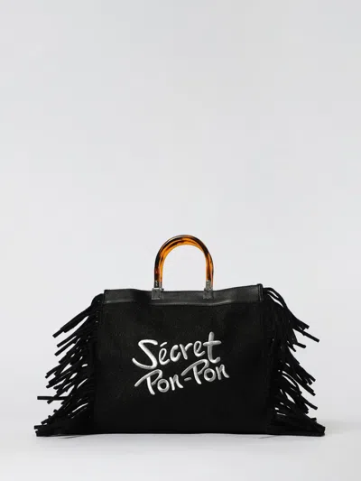 SECRET PON-PON HANDBAG SECRET PON-PON WOMAN COLOR BLACK,436691002