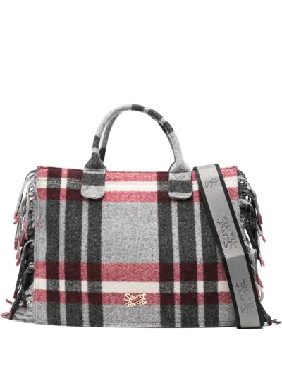 Secret Pon-pon Large Isabella Tote Bag In Gray