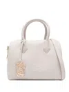 Secret Pon-pon Logo-debossed Tote Bag In White