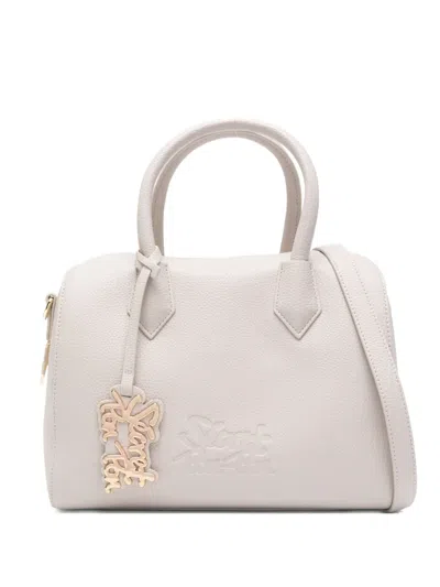 Secret Pon-pon Logo-debossed Tote Bag In White