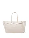 Secret Pon-pon Logo-plaque Shoulder Bag In White