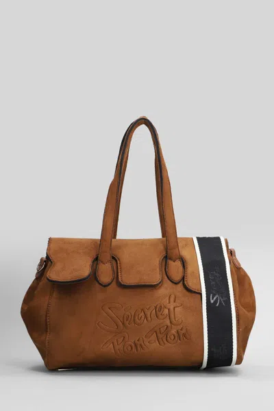 Secret Pon-pon Secret Pon Pon Monica Tote Medium Tote In Brown