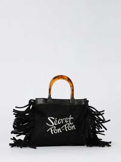 SECRET PON-PON HANDBAG SECRET PON-PON WOMAN COLOR BLACK,436692002