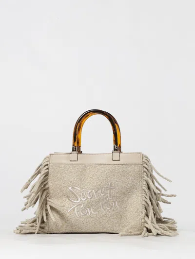 Secret Pon-pon Shoulder Bag  Woman Color Cream In Multi