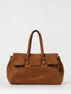 Secret Pon-pon Shoulder Bag  Woman Color Leather In Brown