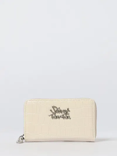 Secret Pon-pon Wallet  Woman Color Butter In White