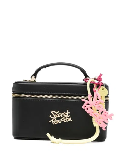 Secret Pon-pon Bag With Alexandra Logo In Black