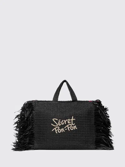 Secret Pon-pon Shoulder Bag Woman Color Black