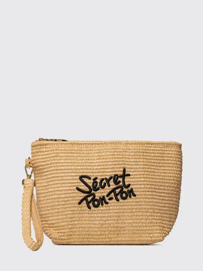 Secret Pon-pon Shoulder Bag Woman Color Natural In Brown