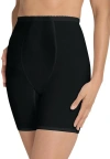 Secret Solutions High-waist Power Mesh Long Leg Shaper In Black
