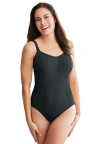 Secret Solutions Instant Shaper Medium Control Seamless Bodysuit In Black