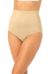 Secret Solutions Power Shaper Firm Control High Waist Shaping Brief In Brown