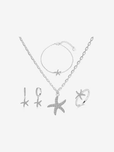 Secret Spoils Kids'  Girls 5 Piece Starfish Jewellery Set In Silver