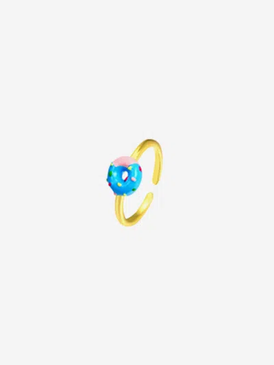 Secret Spoils Kids'  Girls Blue Doughnut Open Ring