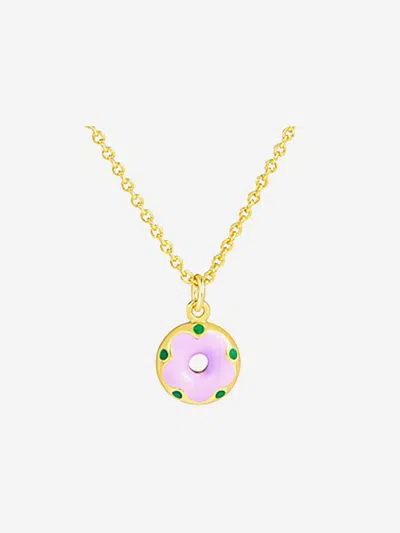 Secret Spoils Kids'  Girls Purple Doughnut Flower Necklace
