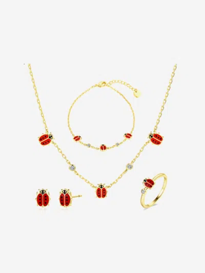 Secret Spoils Kids'  Girls Red Ladybird Jewellery Set