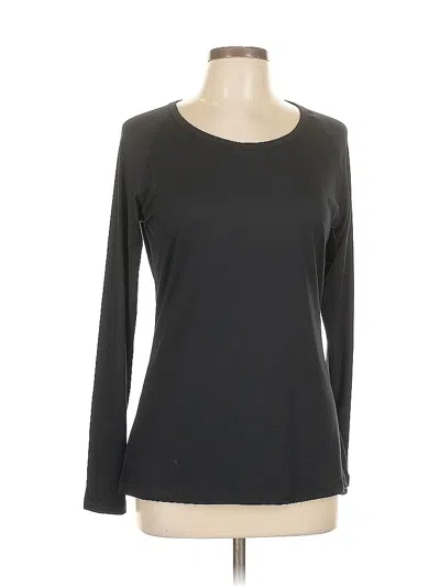 Pre-owned Secret Treasures Long Sleeve Top Black Boatneck Tops
