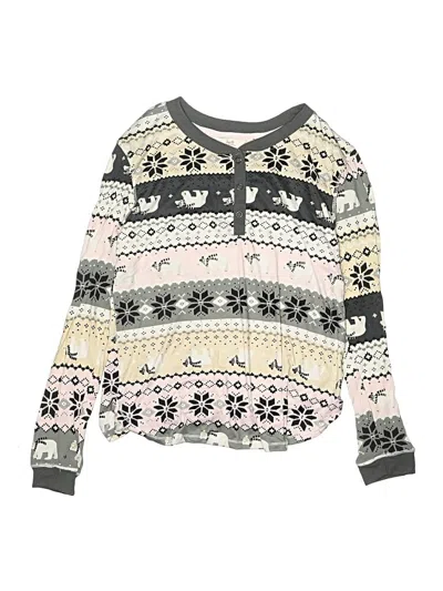 Pre-owned Secret Treasures Kids' Long Sleeve Top Gray Crew Neck Tops
