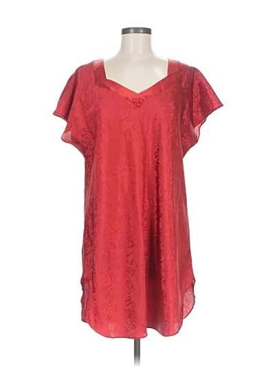 Pre-owned Secret Treasures Short Sleeve Blouse In Red