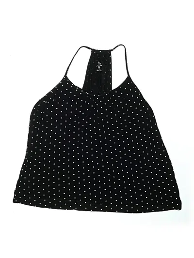 Pre-owned Secret Treasures Sleeveless Top Black Polka Dots Pattern Halter Neckline Tops