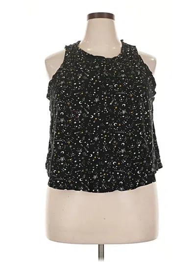 Pre-owned Secret Treasures Tank Top Black Halter Neckline Tops