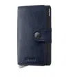 Secrid Basco Leather Miniwallet In Blue