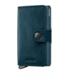Secrid Basco Leather Miniwallet In Blue