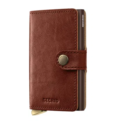 Secrid Basco Leather Miniwallet In Brown