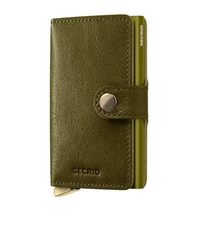 Secrid Basco Leather Miniwallet In Green