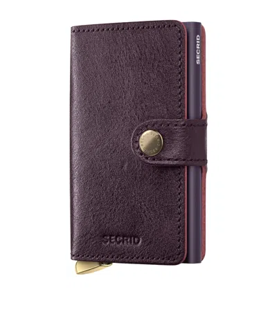 Secrid Basco Leather Miniwallet In Red