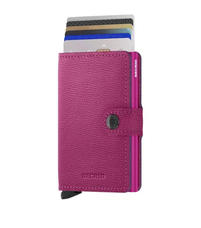 Secrid Crisple Leather Miniwallet In Pink