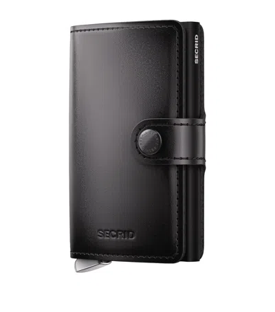 Secrid Dusk Leather Miniwallet In Black