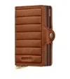 Secrid Embossed Leather Lines Twinwallet In Brown