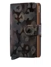 Secrid Leather Camouflage Cardholder In Brown
